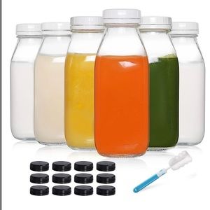 YEBODA 16 oz square glass milk Bottles $20 each